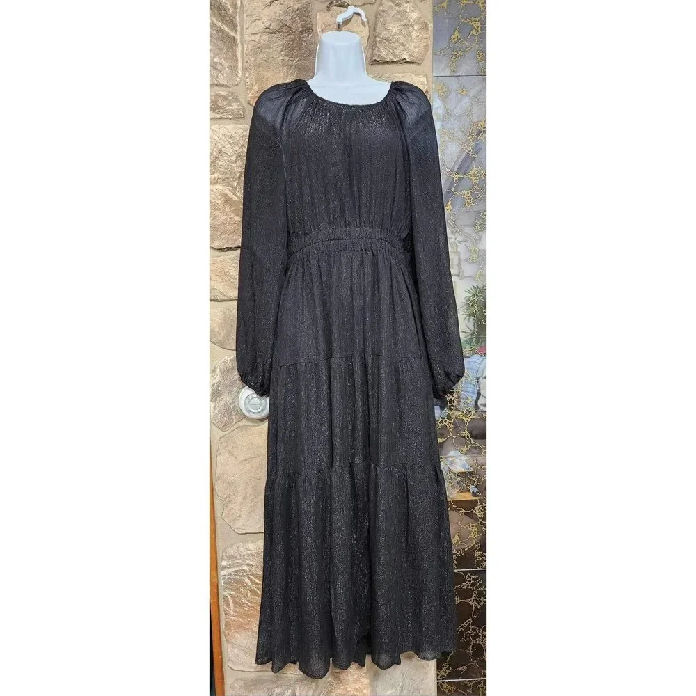 Anthropologie Moon River Crewneck Midi Dress Size L. B23 - Picture 5 of 8